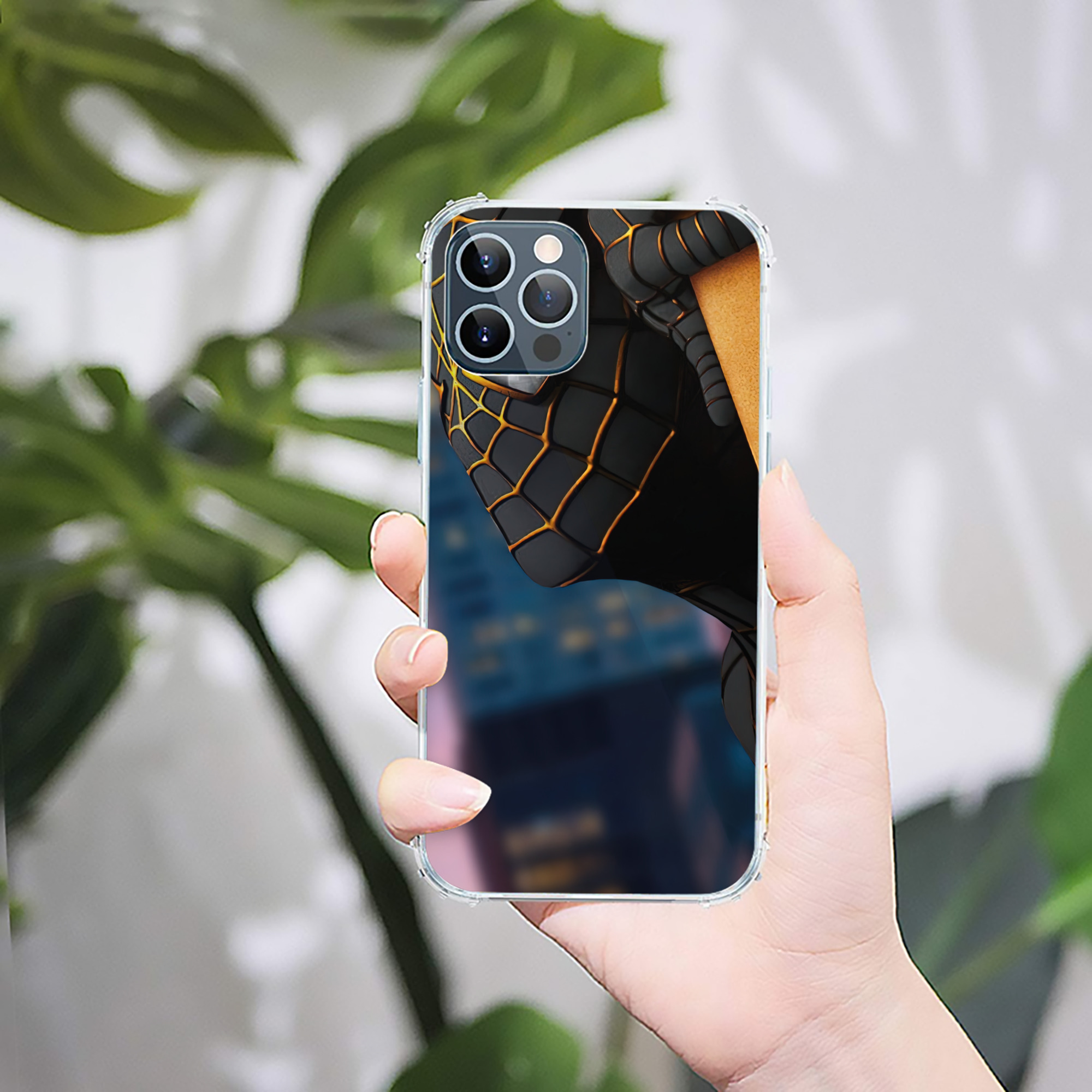 （画像用） Spider Man スパイダーマン 【iPhone 12シリーズ対応】透明スマホケース（クリアソフトケース）